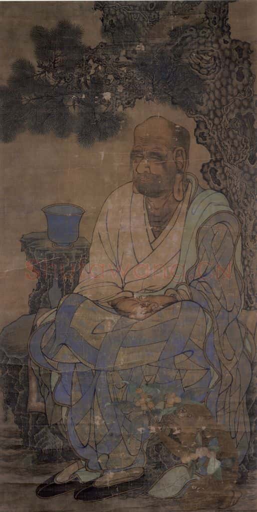 宋 佚名《第十五尊者-阿氏多尊者图》书画作品
