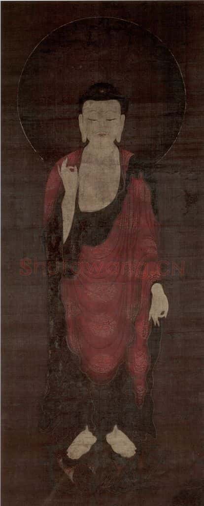 宋 佚名《阿弥陀如来像》书画作品