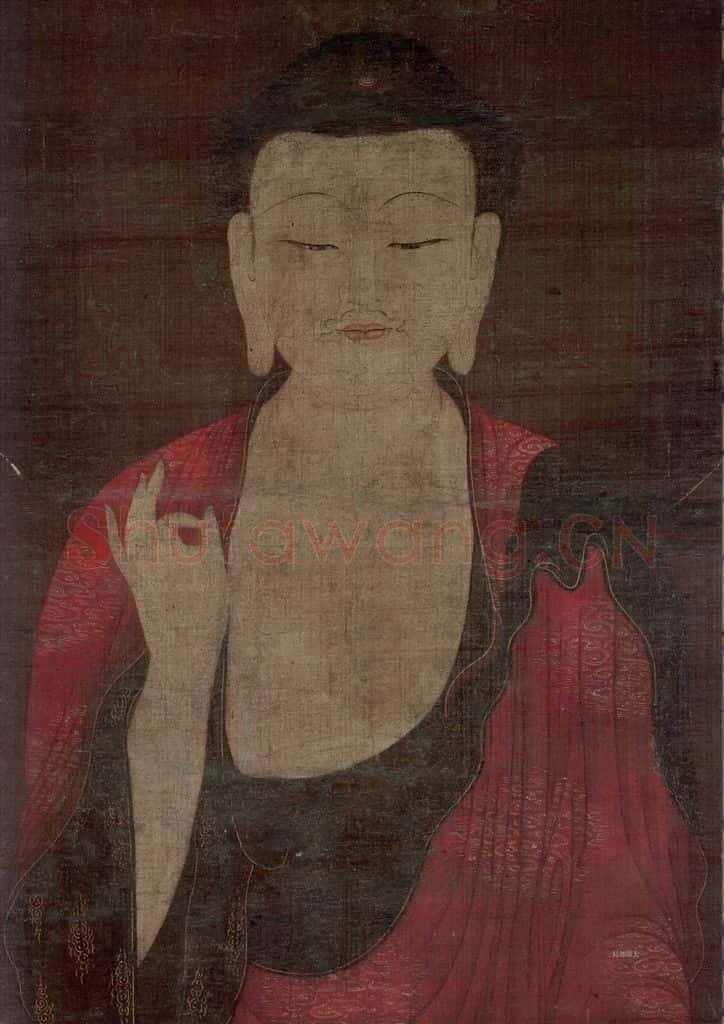 宋 佚名《阿弥陀如来像》书画作品