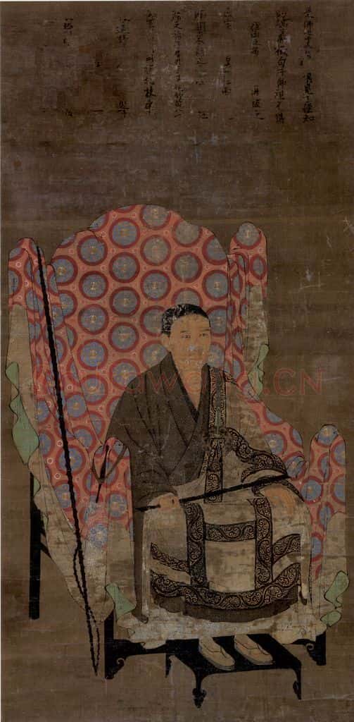 宋 佚名《圆尔弁圆像》书画作品
