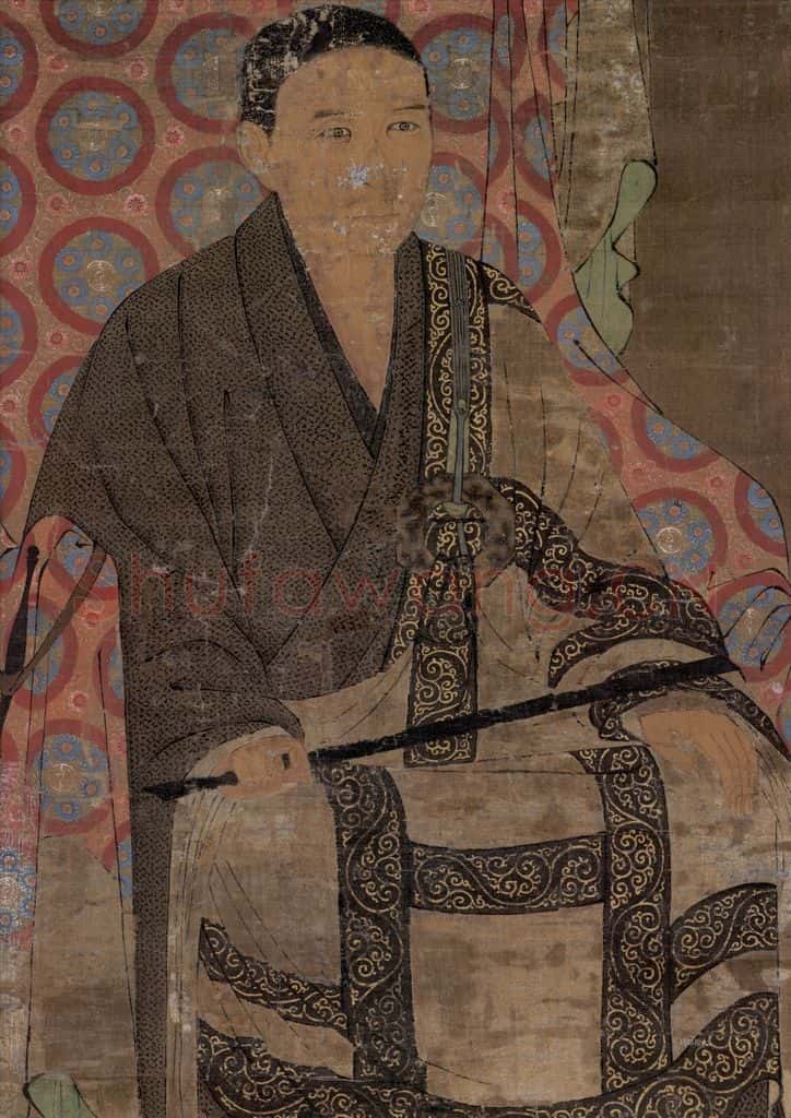 宋 佚名《圆尔弁圆像》书画作品