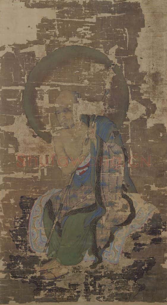 宋 赵璚《第三尊者-迦诺迦跋厘堕阇尊者图》书画作品