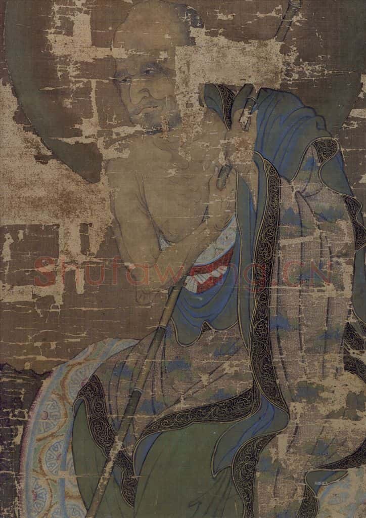 宋 赵璚《第三尊者-迦诺迦跋厘堕阇尊者图》书画作品