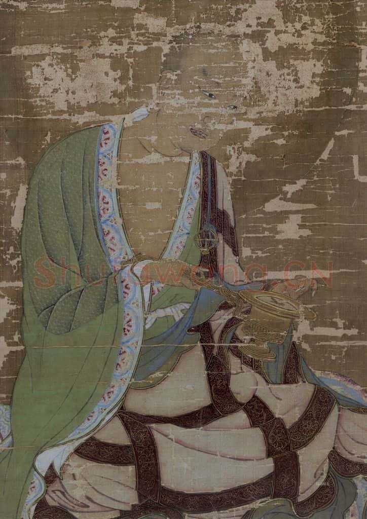 宋 赵璚《第四尊者-苏频陀尊者图》书画作品