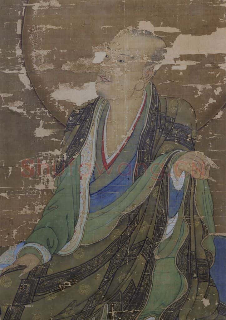 宋 赵璚《第七尊者-迦理迦尊者图》书画作品