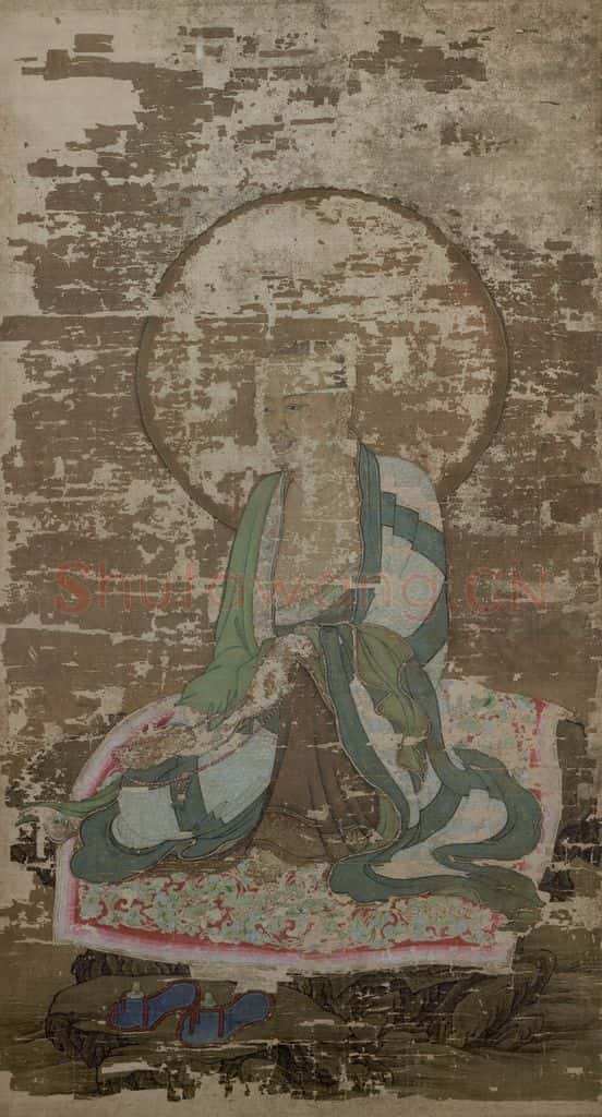 宋 赵璚《第十二尊者-那伽犀那尊者图》书画作品