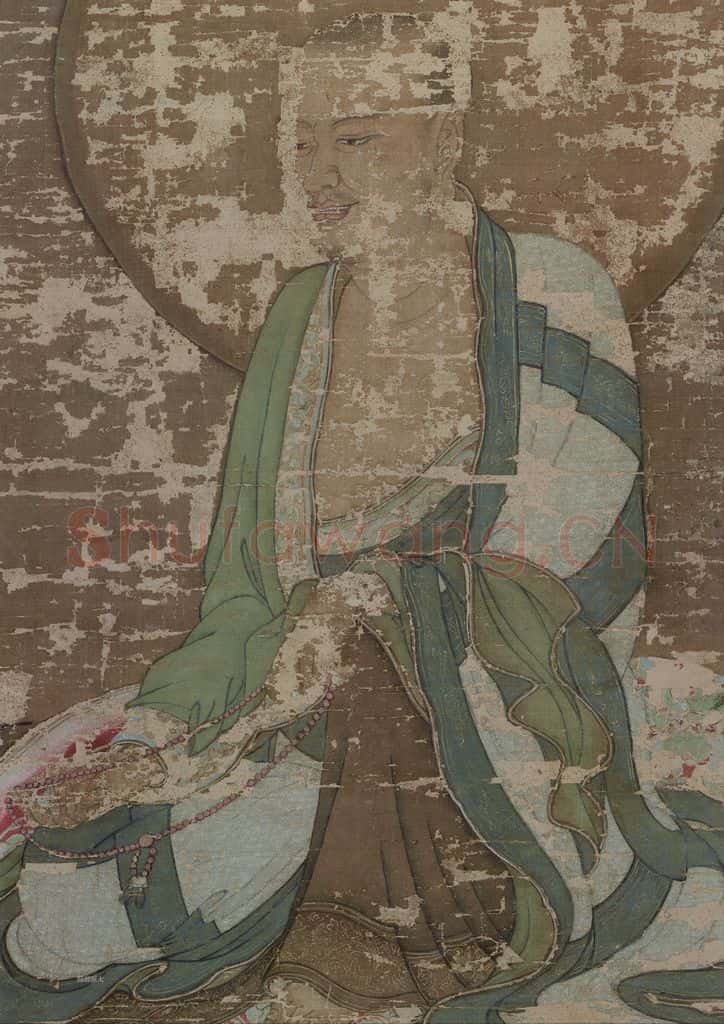 宋 赵璚《第十二尊者-那伽犀那尊者图》书画作品