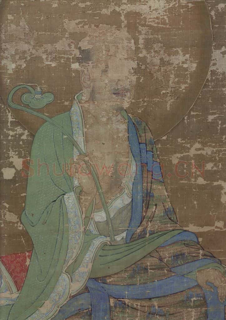 宋 赵璚《第十六尊者-注荼半讬迦尊者图》书画作品
