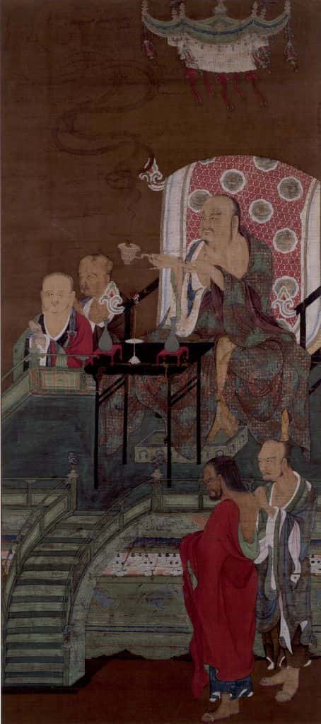宋 陆信忠《第二尊者-迦诺迦伐蹉尊者图》书画作品