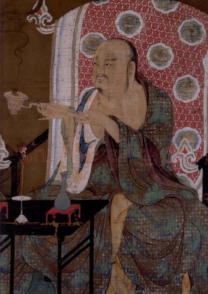 宋 陆信忠《第二尊者-迦诺迦伐蹉尊者图》书画作品