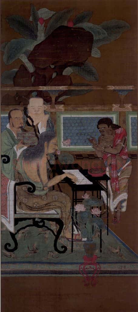 宋 陆信忠《第三尊者-迦诺迦跋厘堕阇尊者图》书画作品