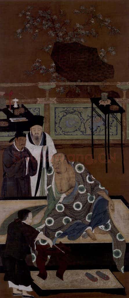 宋 陆信忠《第四尊者-苏频陀尊者图》书画作品