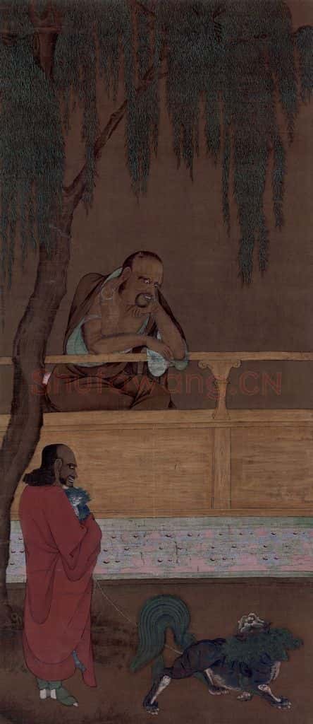 宋 陆信忠《第十三尊者-因揭陀尊者图》书画作品