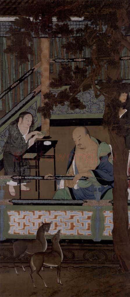 宋 陆信忠《第十四尊者-伐那婆斯尊者图》书画作品