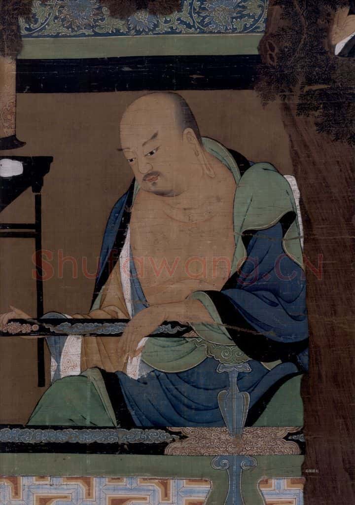 宋 陆信忠《第十四尊者-伐那婆斯尊者图》书画作品