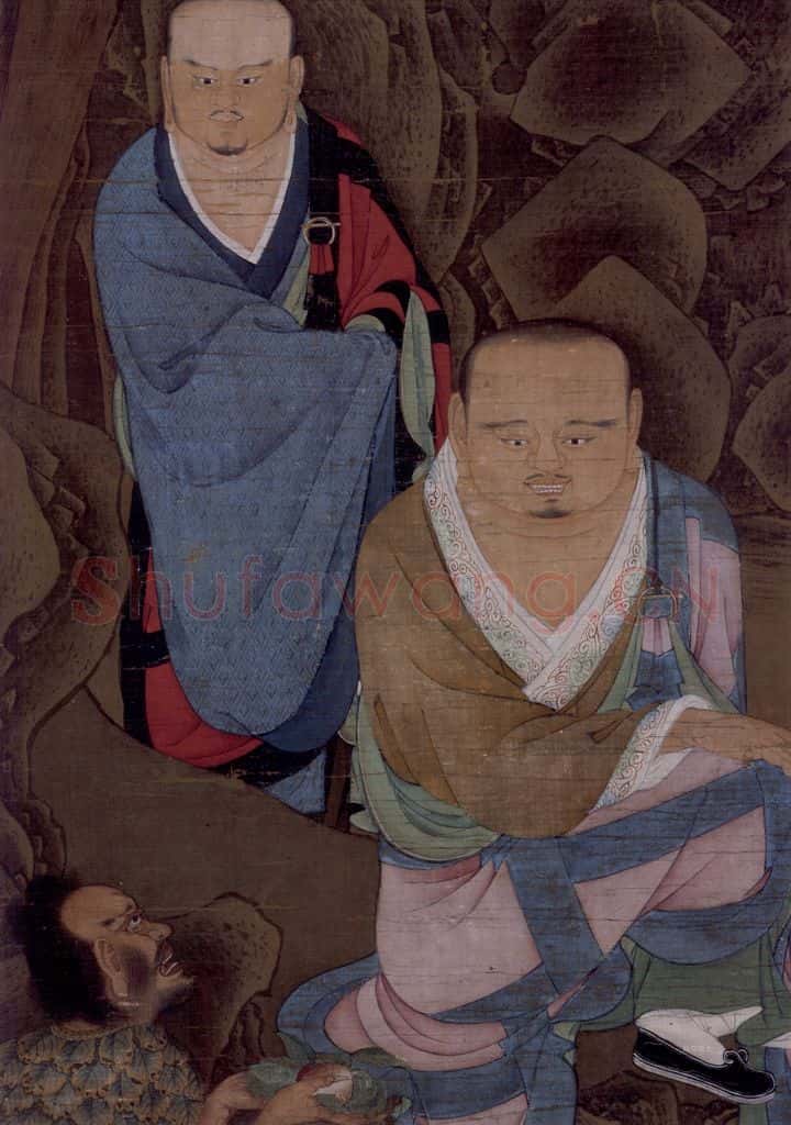 宋 陆信忠《第十五尊者-阿氏多尊者图》书画作品