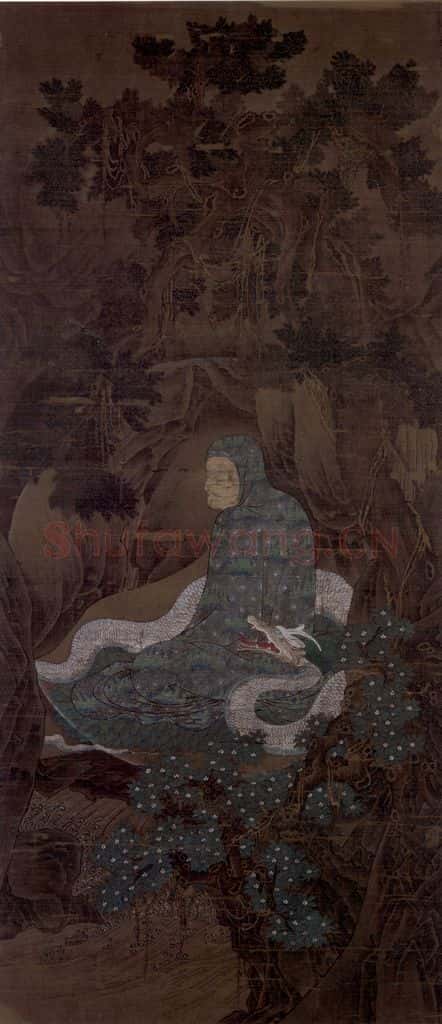 宋 陆信忠《第十六尊者-注荼半讬迦尊者图》书画作品