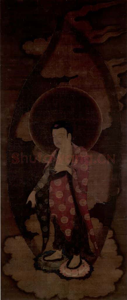 金 佚名《云中释迦图》书画作品