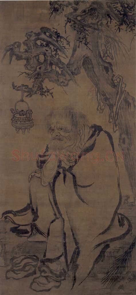五代 贯休《罗汉图(1)》书画作品