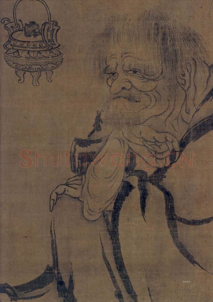 五代 贯休《罗汉图(1)》书画作品