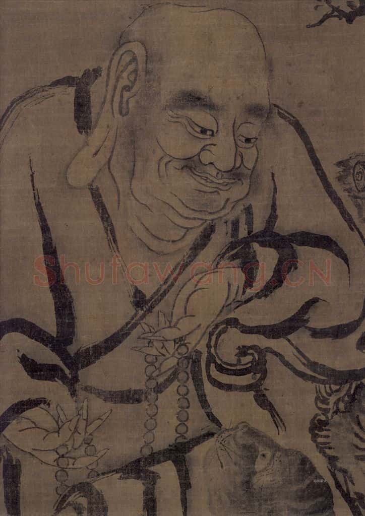 五代 贯休《罗汉图（2）》书画作品