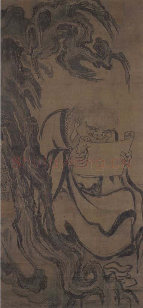 五代 贯休《罗汉图(3)》书画作品