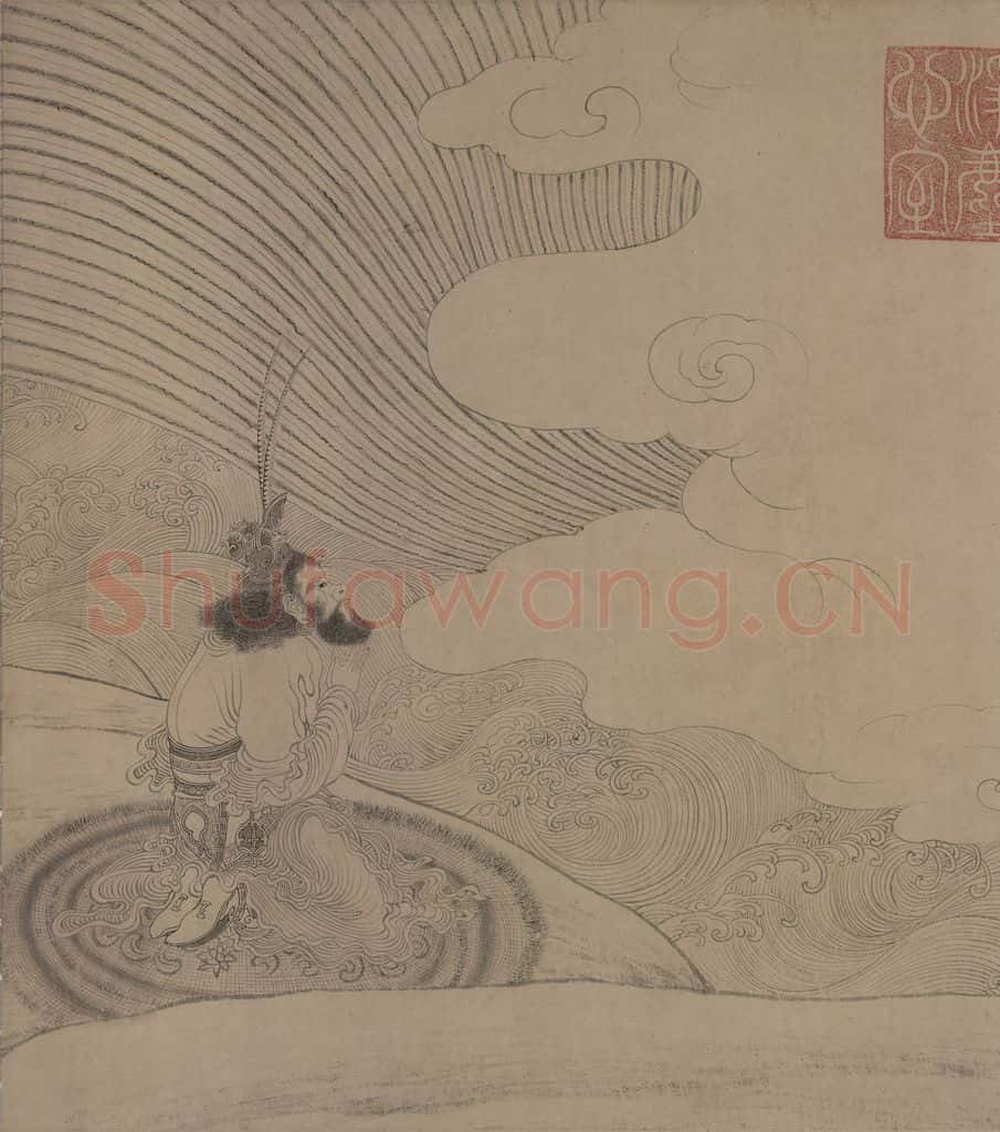 宋朝 佚名《番王礼佛图》书画作品