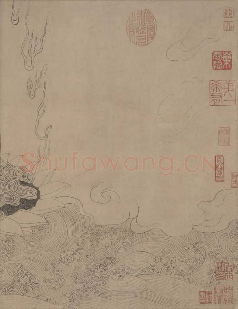 宋朝 佚名《番王礼佛图》书画作品