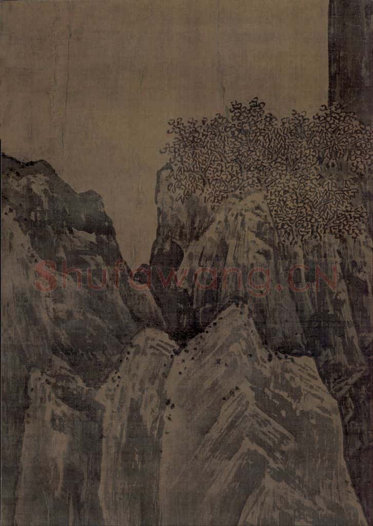 宋 佚名《秋山红树图》书画作品