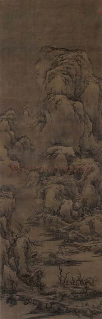 宋 佚名《雪山行旅图》书画作品