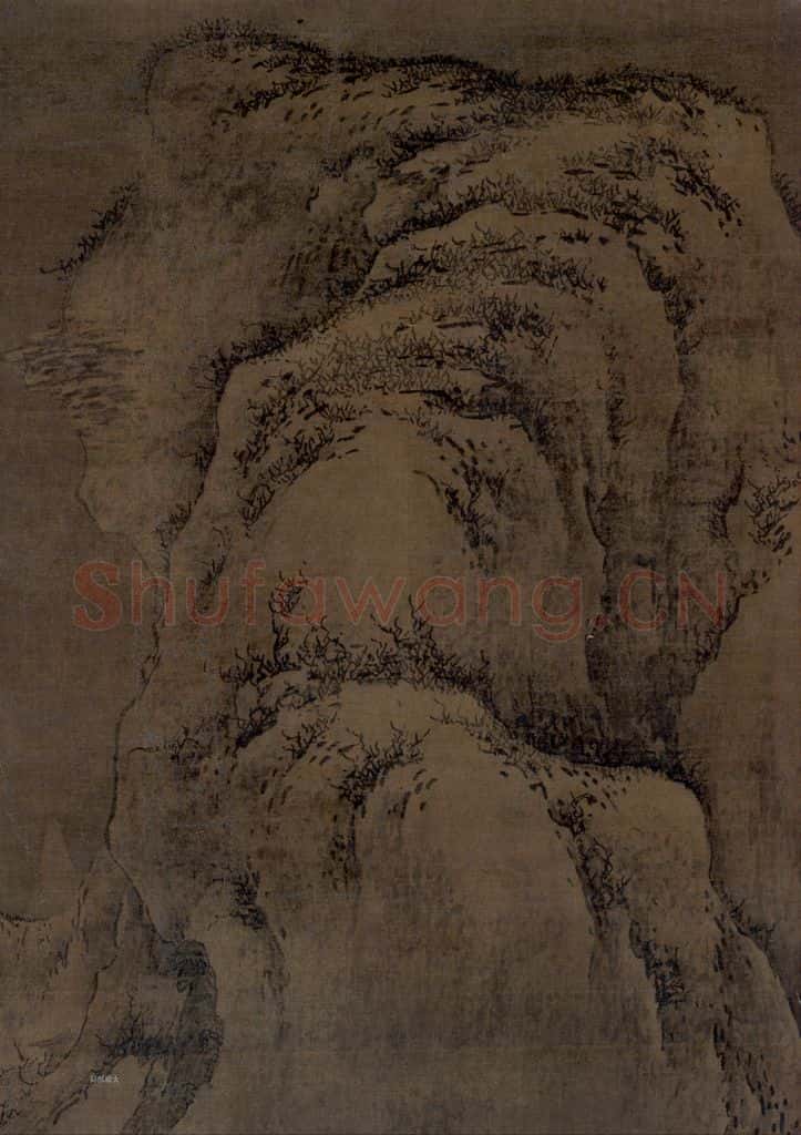 宋 佚名《雪山行旅图》书画作品