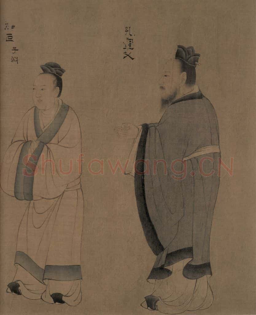 宋 佚名《孔门弟子像》书画作品