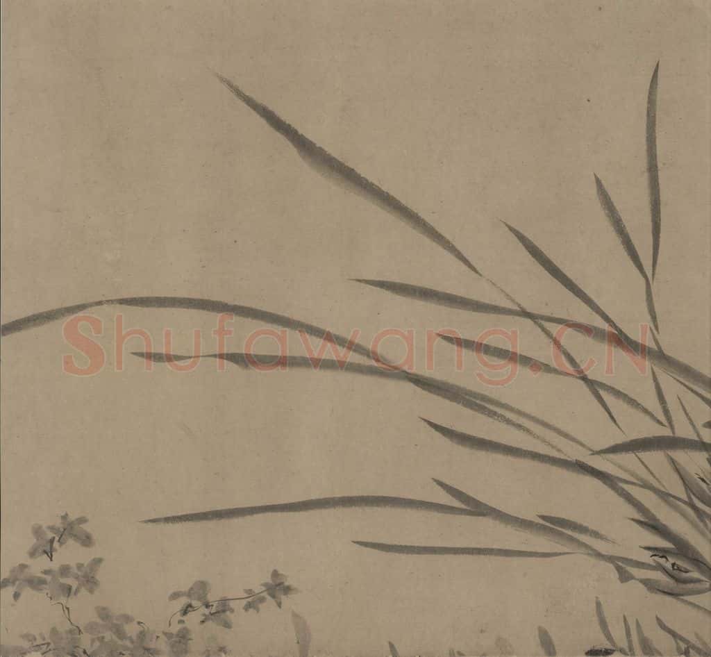 宋 赵孟坚《墨兰图》书画作品