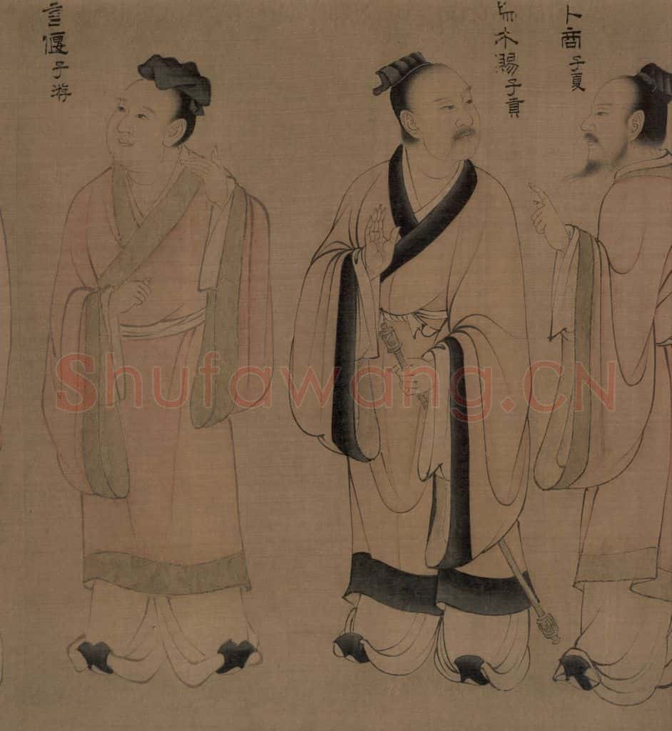 宋 佚名《孔门弟子像》书画作品