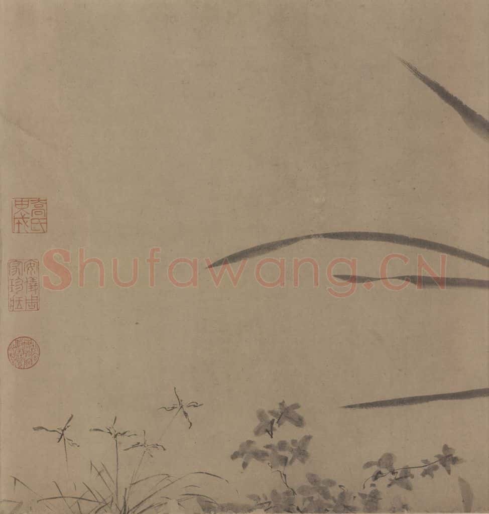 宋 赵孟坚《墨兰图》书画作品