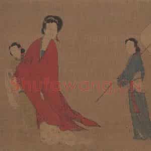 元代《招凉仕女图》国画人物作品图片鉴赏