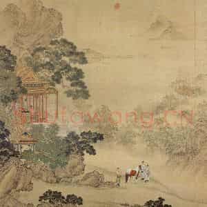 清代 郎世宁《阅骏图》国画综合工笔作品图片鉴赏