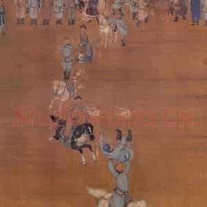 清代 郎世宁《马术图》国画综合工笔作品图片鉴赏