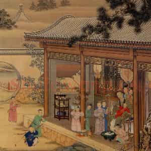清代《岁朝图》国画综合工笔作品图片鉴赏