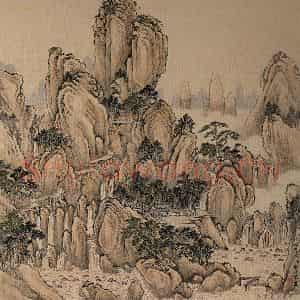 清代 唐岱《十万图》国画山水作品图片鉴赏