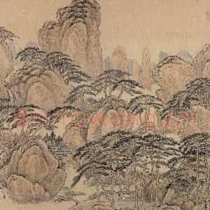 清代 唐岱《十万图》国画山水作品图片鉴赏