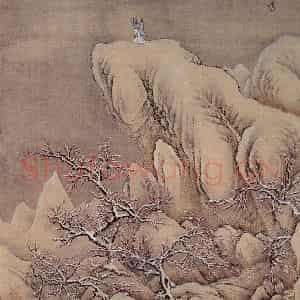 清代 孙祜《雪景故事图》国画山水作品图片鉴赏