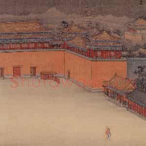 清代 孙祜《雪景故事图》国画山水作品图片鉴赏