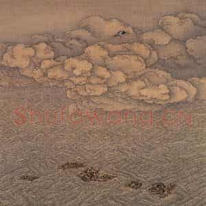 清代 金昆《有鸟诗意图》国画山水作品图片鉴赏