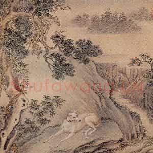清代 艾启蒙《十骏犬图》国画花鸟工笔作品图片鉴赏