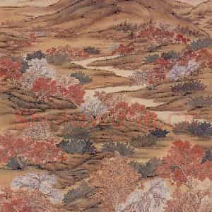 清代 关槐《上塞锦林图》国画山水工笔作品图片鉴赏