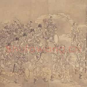 清代 贾全《中元地官图》国画人物工笔作品图片鉴赏