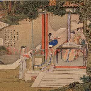 清代 焦秉贞《历朝贤后故事图》国画人物工笔作品图片鉴赏