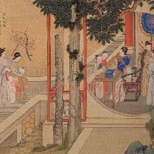 清代 焦秉贞《历朝贤后故事图》国画人物工笔作品图片鉴赏