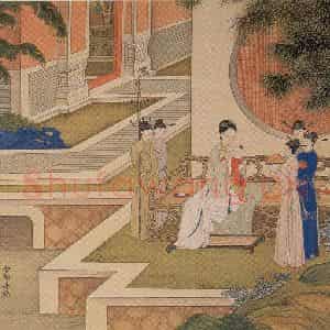 清代 焦秉贞《历朝贤后故事图》国画人物工笔作品图片鉴赏